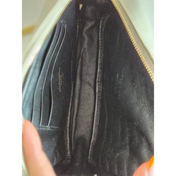 Saint Laurent Lou Camera Bag in Ivory Chevron Leather with Gold Hardware - Picture 3 of 3